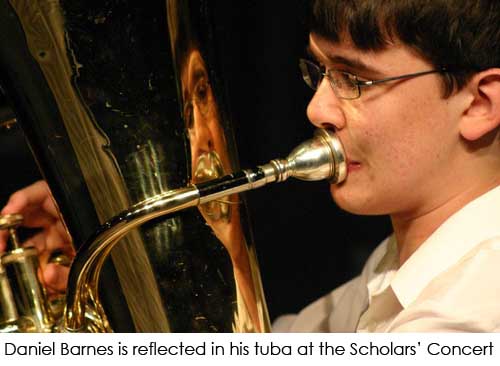 Daniel barnes plays the tuba
